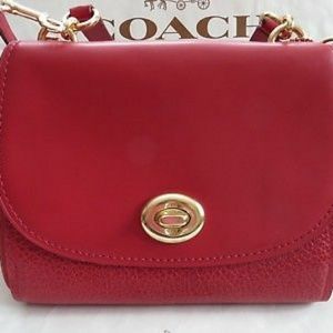 Coach Faye F22348 Leather Suede Satchel